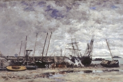 Eugène Boudin, Portrieux Harbor - Low Tide