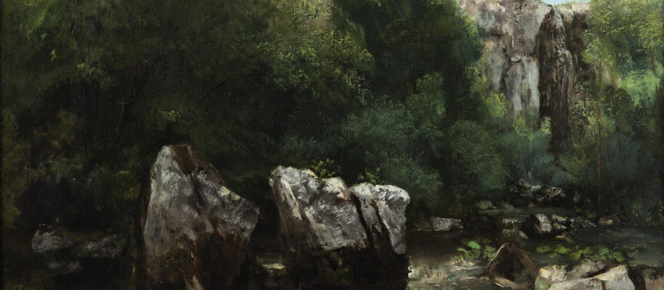 Gustave Courbet (French, 1819–1877). Gorge in a Forest (The Black Well), ca. 1865. Oil on canvas. Oklahoma City Museum of Art. Gift of Mr. and Mrs. Sylvan N. Goldman, 1981.173