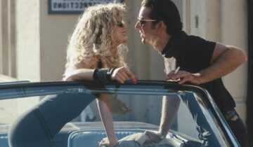 Nicholas Cage and Laura Dern in a film still from David Lynch's Wild at Heart.