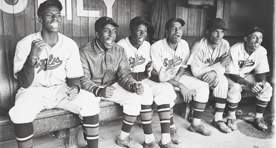 The Newark Eagles in Dugout in 1936, from THE LEAGUE, a Magnolia Pictures release. © Yale University Art Gallery. Photo courtesy of Magnolia Pictures.