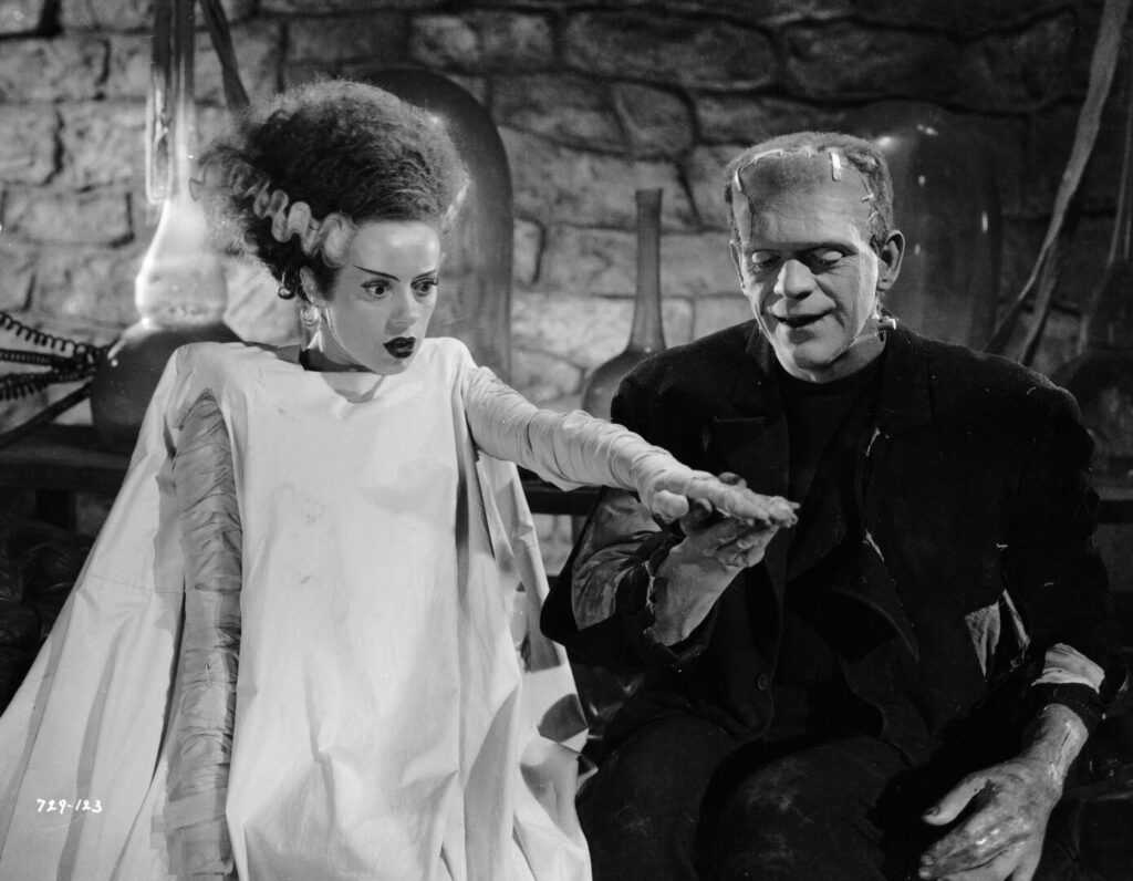 A film still from The Bride of Frankenstein.