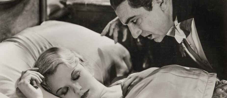 A film still from Universal Pictures Dracula 1931 featuring Bela Lugosi