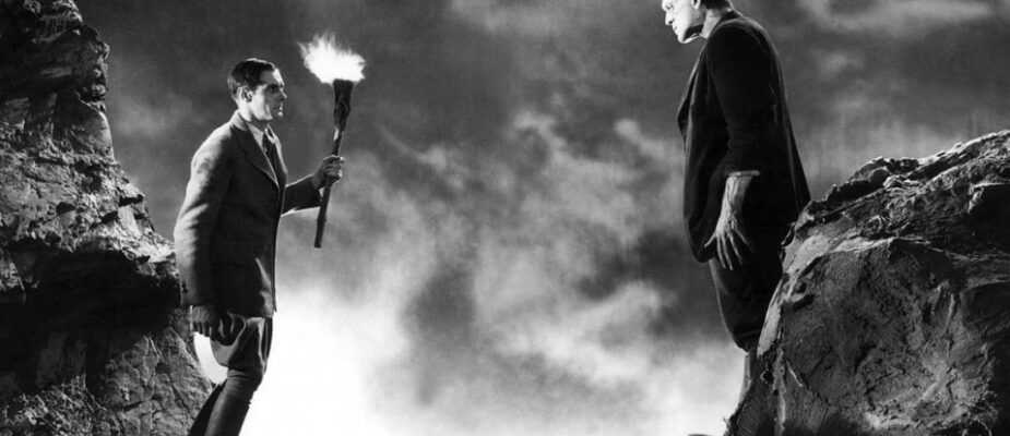 A film still from Frankenstein 1931