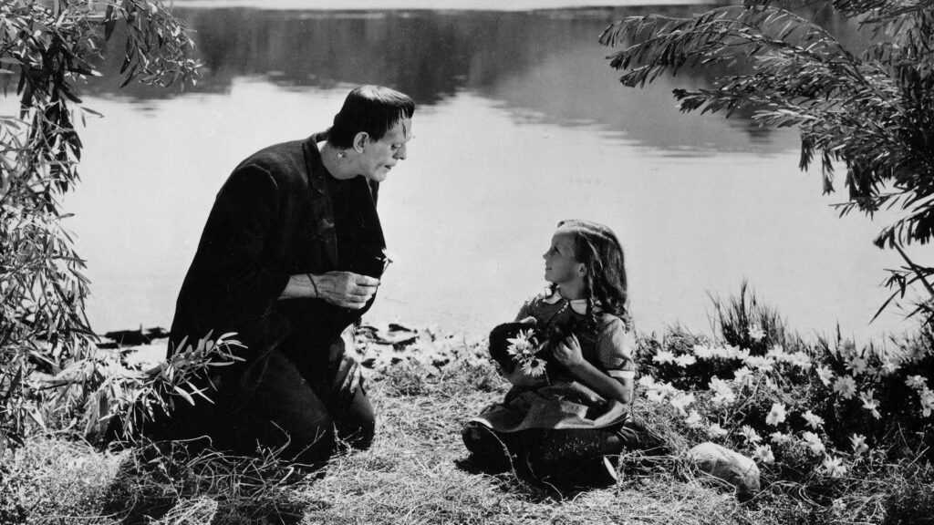 A film still from James Whale's Frankenstein