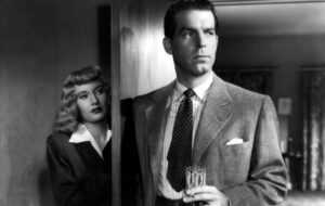 A film still from Double Indemnity