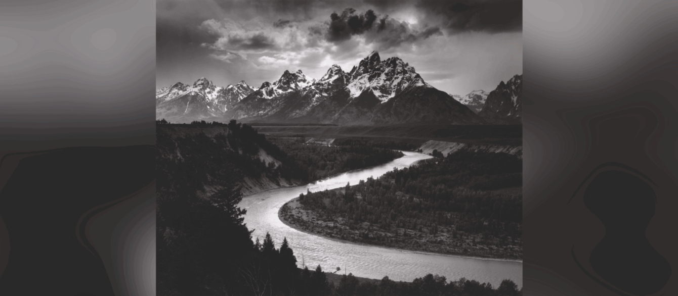 Ansel Adams, The Tetons and the Snake River, Grand Teton National Park, Wyoming, 1942, Center for Creative Photography, University of Arizona: Ansel Adams Archive, 76.562.2, © The Ansel Adams Publishing Rights Trust
