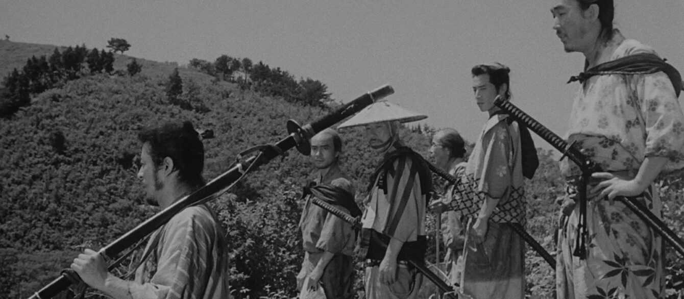 A film still from Seven Samurai
