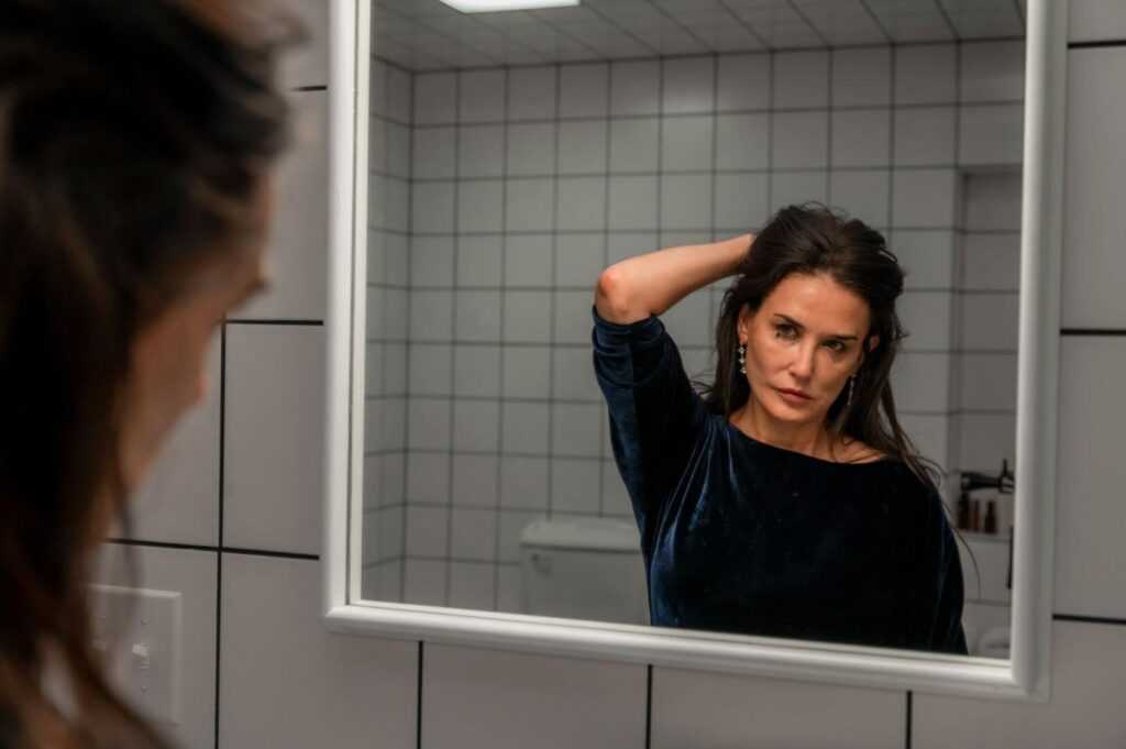 A Film Still from The Substance