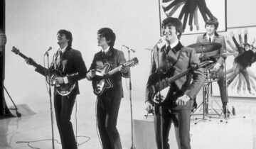 The Beatles in a film still from A Hard Day's Night