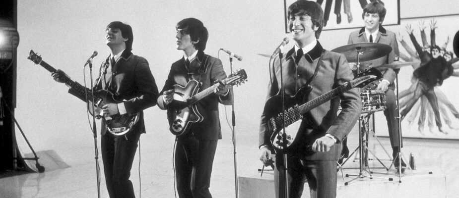The Beatles in a film still from A Hard Day's Night