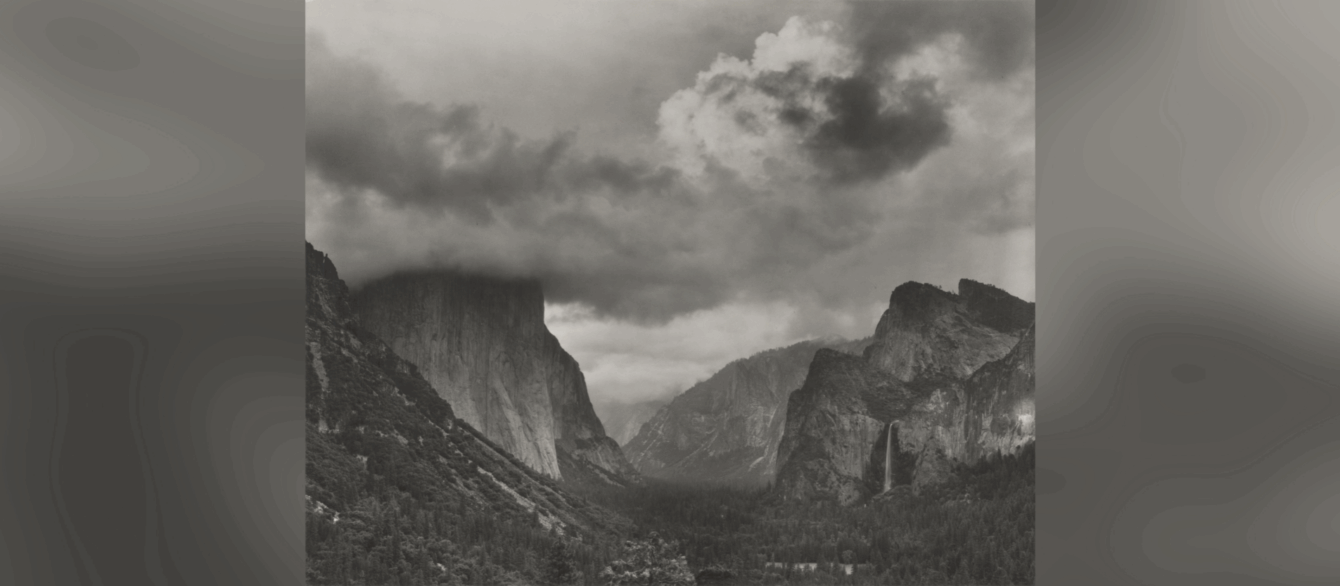 Ansel Adams, Storm, Yosemite Valley, 1934, Center for Creative Photography, University of Arizona: Ansel Adams Archive, 84.90.713, © The Ansel Adams Publishing Rights Trust