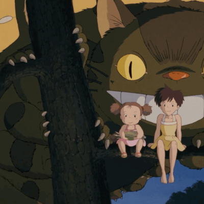 A film still from My Neighbor Totoro