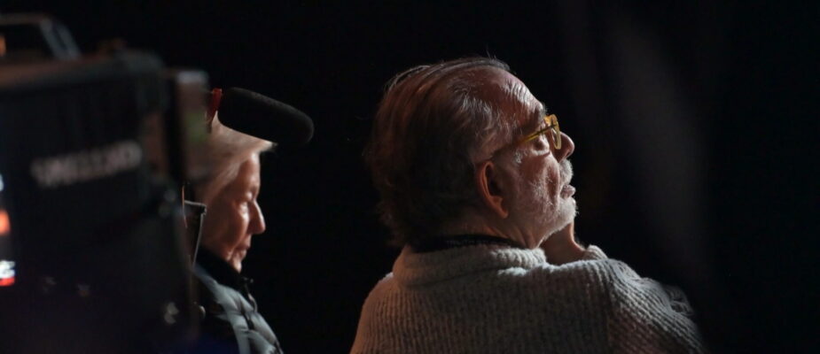 A film still from Megadoc