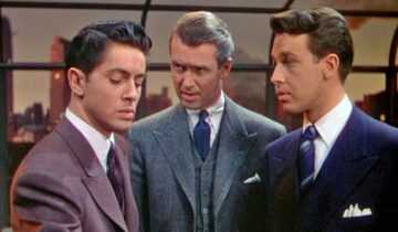 A film still from Alfred Hitchcock's Rope