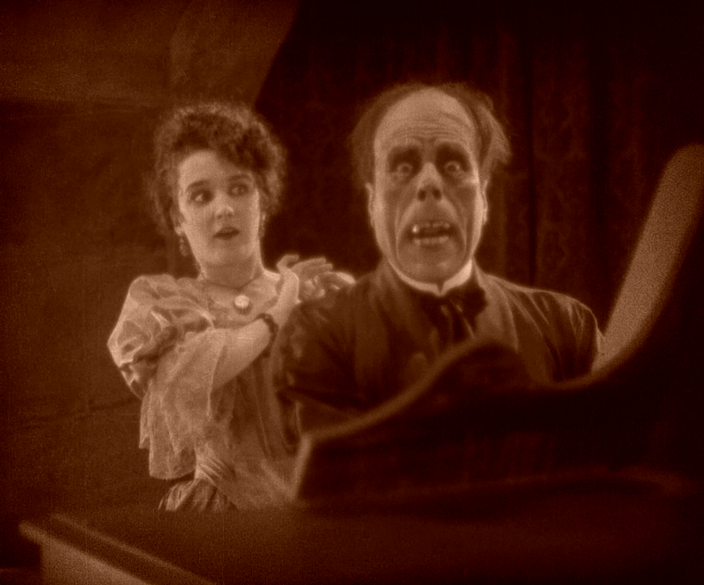 A film still from The Phantom of the Opera
