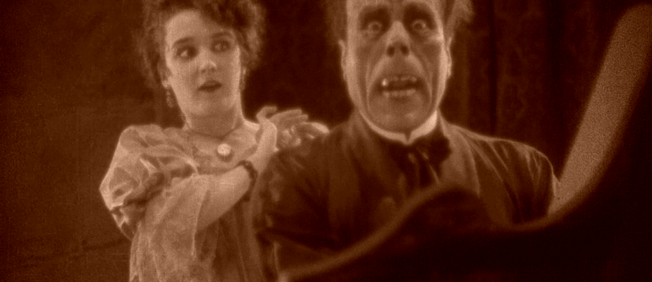 A film still from The Phantom of the Opera