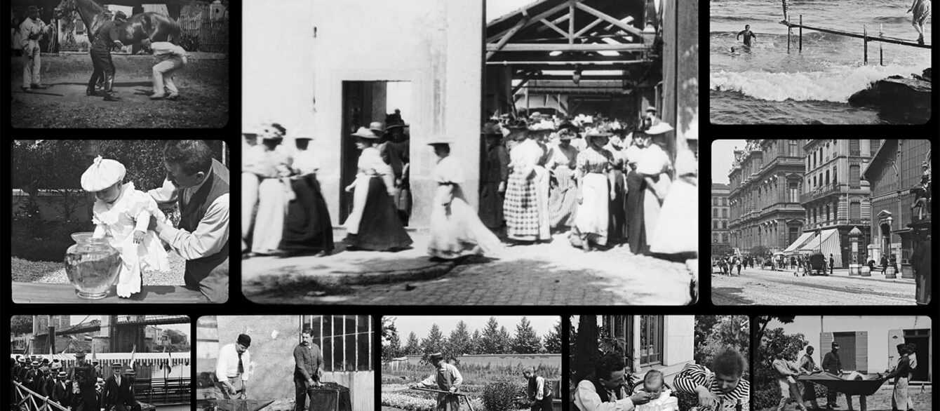 A film still from Lumiere, Le Cinema!