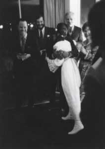 Di and Lou Stovall's wedding with Paul and Esther Reed in attendance (back right)