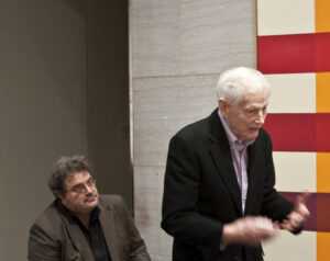 David Gariff and Paul Reed during an artist's talk at the National Gallery of Art, Washington, June 5, 2012, Courtesy Donna Mann / NGA