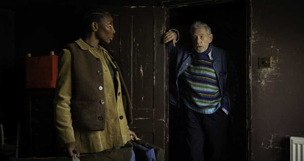 THE CHRISTOPHERS STILL 1 Michaela Coel and Ian McKellen Courtesy of NEON