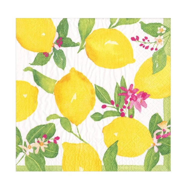 caspari limoncello paper cocktail napkins caspari limoncello paper cocktail napkins