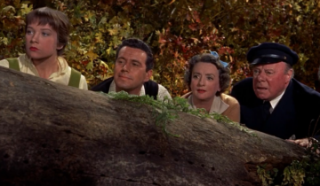A film still from Alfred Hitchcock's The Trouble With Harry
