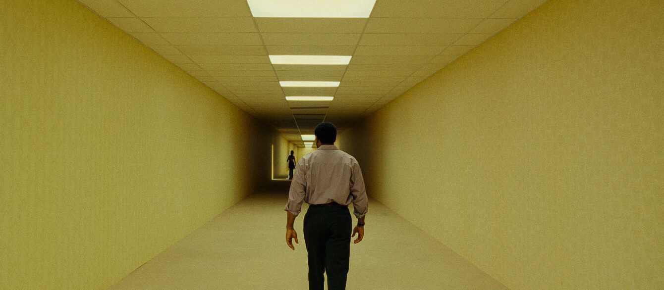 A film still from Backrooms courtesy of A24