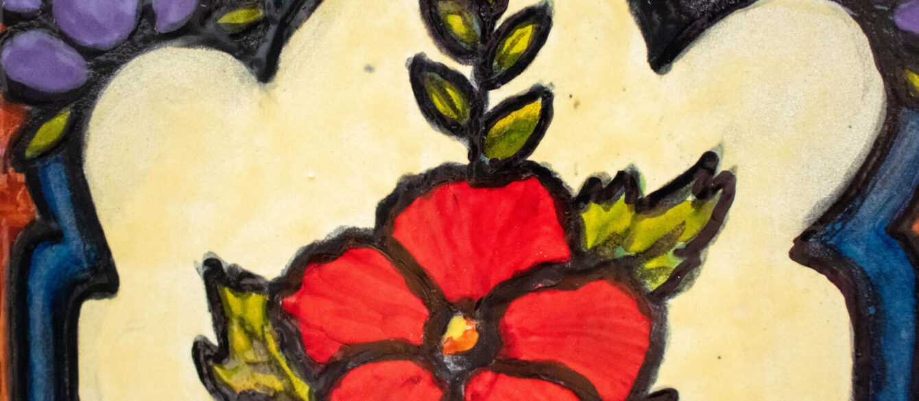art nouveau botanical tiles 3